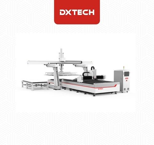 White 3000W Aluminum Brass Sheet Metal Fully Automatic Fiber Laser Cutting Machine