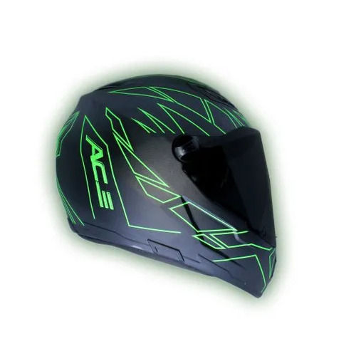 Ace Green Graphic Full Face Helmet