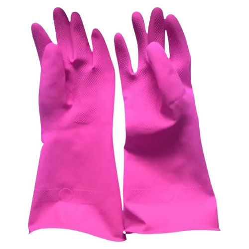 Pink Non-powdered Nitrile Rubber Hand Gloves