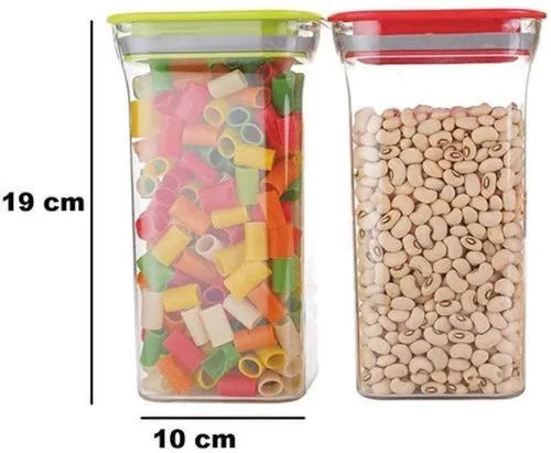 Rectangular Transparent Airtight Plastic Containers Set