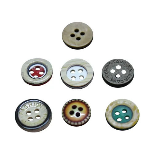 Round Shape Plain Polyester Buttons For Garments