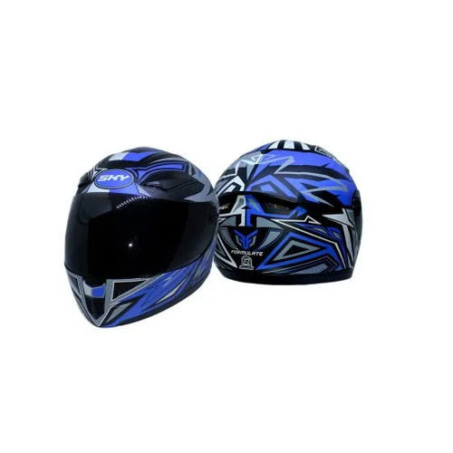 SKY Blue Graphic Full Body Helmet