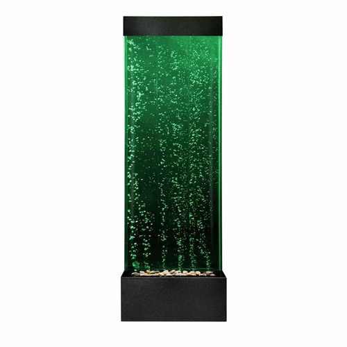 Bubble Water Panel - Fiberglass and Glass, 4x6ft Water Fountain with RGB LED Strip Light and Music Control Features