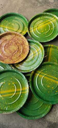 Plain Green Mica Paper Plate,