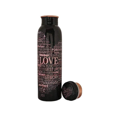 Black Color And Screw Lid Copper Bottle Capacity: 1 Liter/Day