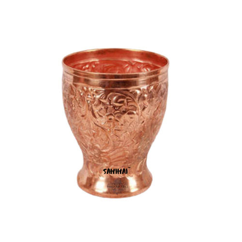 Glossy Finish Copper Mughlai Glass