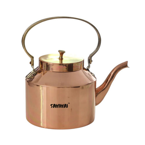 Metal Glossy Finish Copper Teapot