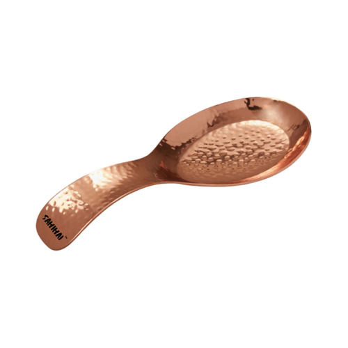 Oval Or Round Glossy Finish Hammered Copper Spoon