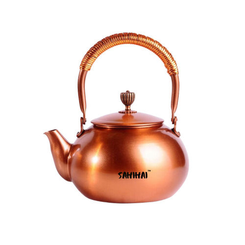 Glossy Finish Handmade Copper Teapot