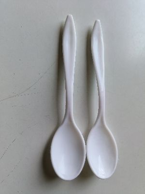 Disposable White Plastic Spoon