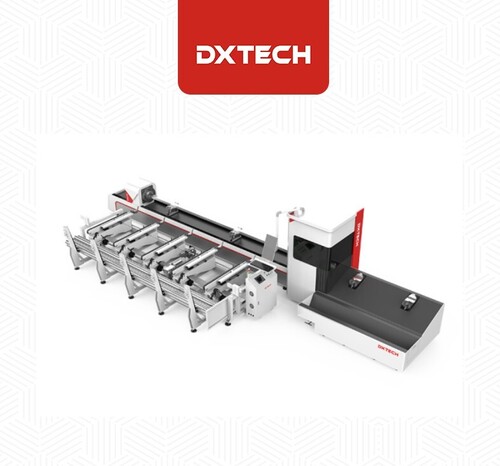 Semi Automatic 6M Double Chuck Metal Tube Pipe Fiber Laser Cutting Machine