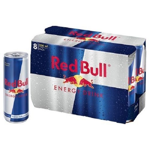 Canned Red Bull Energy Drink