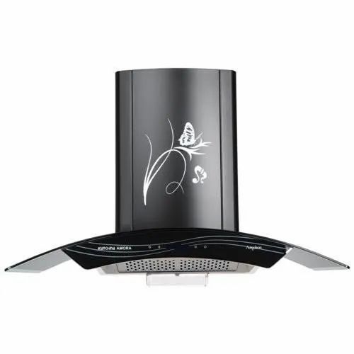 Kitchen Chimney - Premium Optimum Polished Stainless Steel, Push Button Control with Power Saving Mode for Hotel & Home Applications