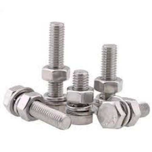 Stainless Steel Nut and Bolt - Industrial Grade, Highly Durable with Rust Resistance, Various Sizes Available