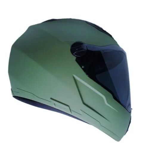 ACE Full Face Motorcycle Helmet - ABS Material, Sizes S/M/L | Matte Green Finish, Designed for Female Riders, Personal Safety Gear