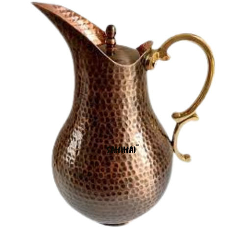 Round Antique Copper Pitcher Jug