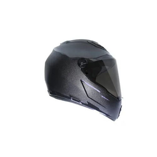 Black Full Face Motorcycle Helmet - High Impact ABS Plastic, Glossy & Matte Finish, Various Sizes S, M, L, Personal Safety Gear for Riding