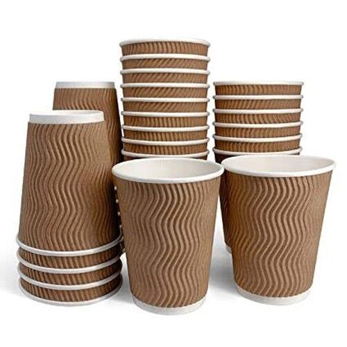 Eco Friendly Lightweight Disposable Brown Paper Cups, Size 100 ml