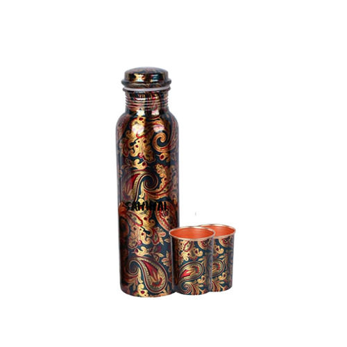 Printed Pure Copper Water Bottle Sealing Type: Screw Cap