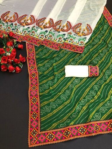 Casual Wear Multi-Color Printed Designer Sarees With Blouse Piece