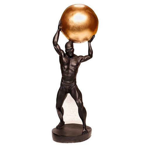 Polyresin Ball On Man Statue