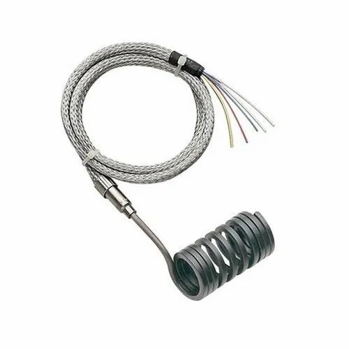 Mica Nozzle Heater - Hermetically Sealed, 25mm Minimum Diameter | Silver, 230v/110v, 1 Meter Lead, Built-in J/k Type Thermocouple, 360°c Maximum Temperature