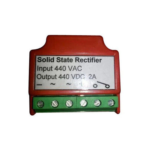 Single Phase Solid State Rectifier - 2A Current, 440V AC Input, 440V DC Output | High Reliability, Easy Installation, Precisely Designed, Relay Color