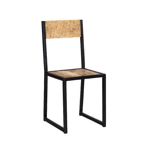 Wooden and Iron Mixed Dinning Chair