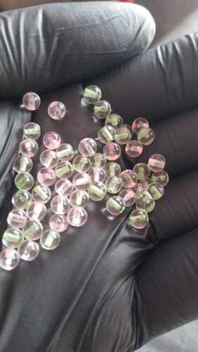 Ceramic 5 Mm Plain Transparent Glass Beads