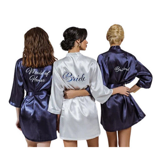 Bride and Bridemaid Customised Satin Robe