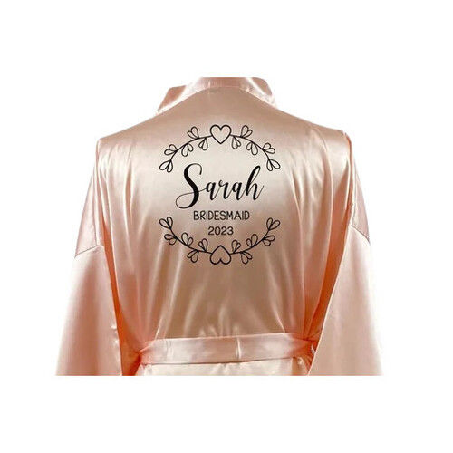 Ladies Customized Wedding Robe With Printed Name