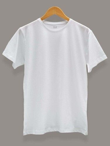 Plain Cotton Short Sleeves T Shirt Size: Large