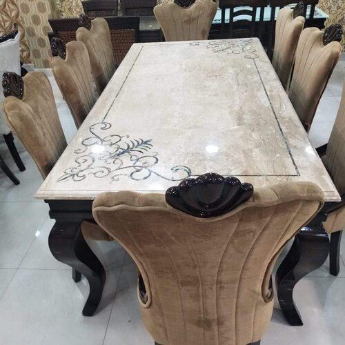 White Dyna Marble Dining Table Top