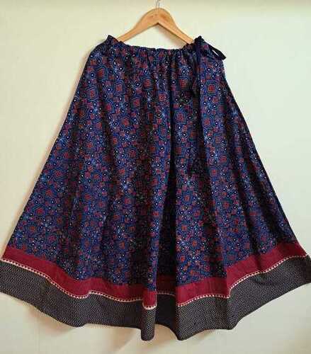 Printed Cotton Skirt For Casual Wear