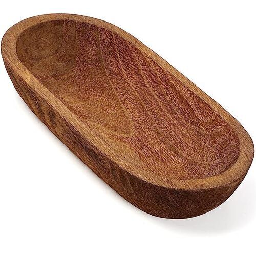 Polish Standard Size Rectangular Shaped Acacia Wooden Serving Bread Bowl For Daily Use