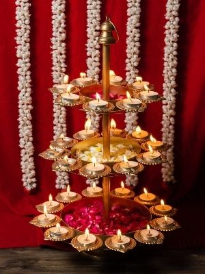 Triple layer Diya Urli Stand