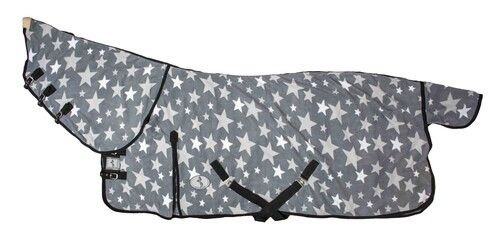 Grey And White Star Print Combo Polar Fleece Horse Rug