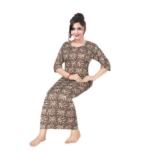 Ladies Collar Neck Night Gown, Size: XXL at Rs 260/piece in Ahmedabad