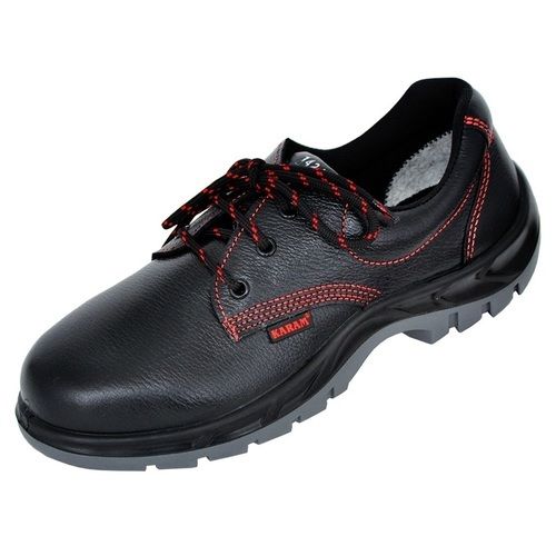 Low Ankle Black Leather Mens Safety Shoes For Industrial Use