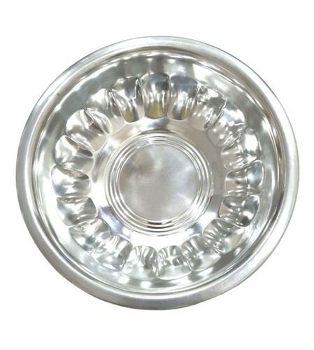 Silver Stainless Steel Fancy Gold Coin Bowl