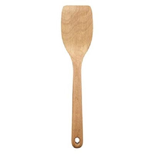 Wooden Flat Serving Spoon - Different Sizes, Polished Brown Finish | Non Disposable, Biodegradable, Microwave Safe for Home and Restaurant Use