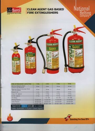 Clean Agent Gas Based Fire Extinguishers For Commercial Use