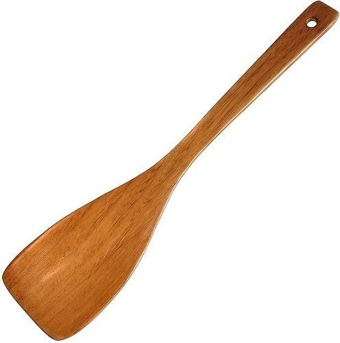 Cooking Serving Polished Wooden Flat Spoon