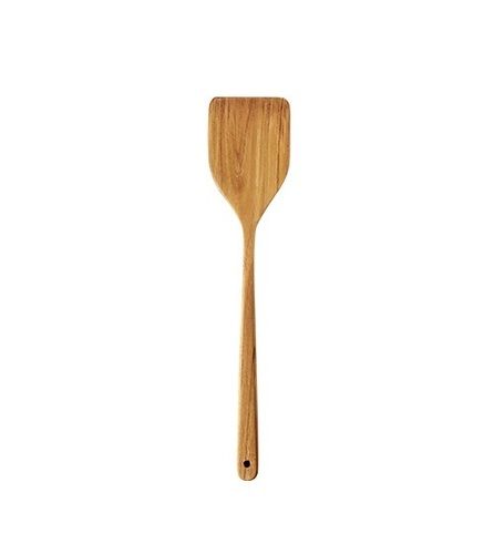 Flat Wooden Spoon - Polished Wood, Different Sizes, Brown Color | Non Disposable, Biodegradable, Microwave Safe, Ideal for Cooking and Serving