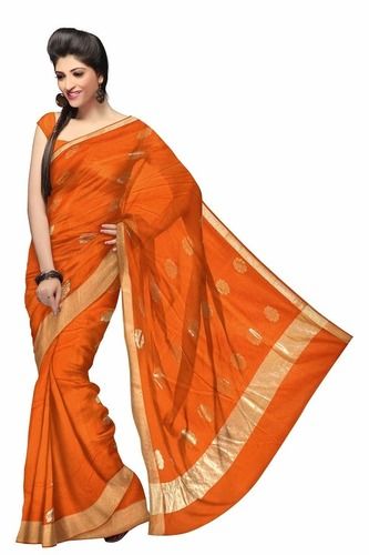 Ladies Plain Cotton Saree