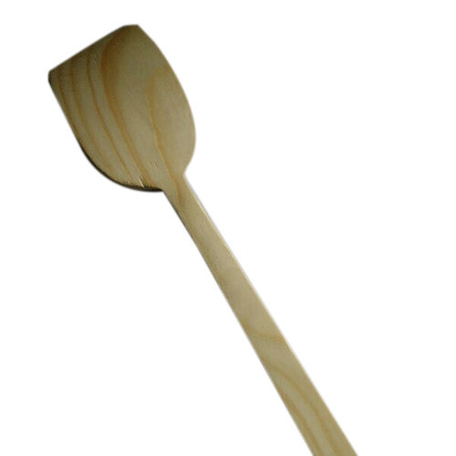 Polished Wooden Flat Cooking Spoons - Biodegradable, Microwave Safe | Non Disposable for Home, Hotel, Restaurant Use