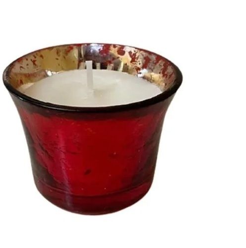 Red Glass Container Candle