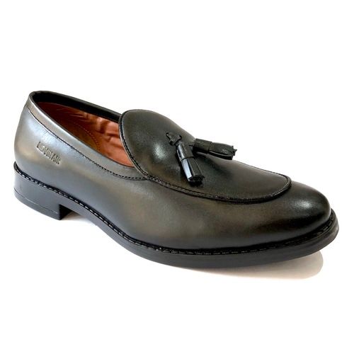 Ultra Comfort Black Leather Tassel Premium Loafer