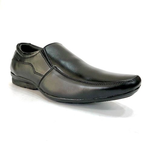 Black Formal Shoes Genuine Leather With Extra Cushion And Comfort Weight: 400 Grams (G)