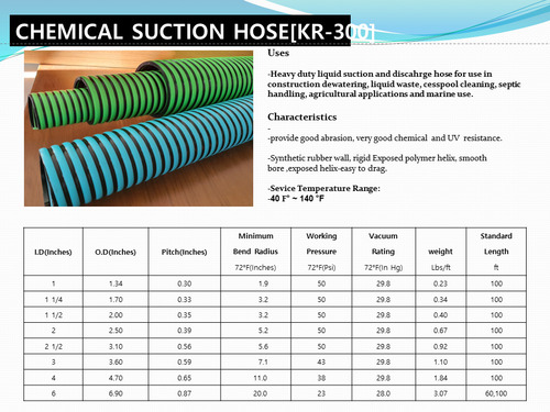 CHEMICAL SUCTION HOSE[KR-300]